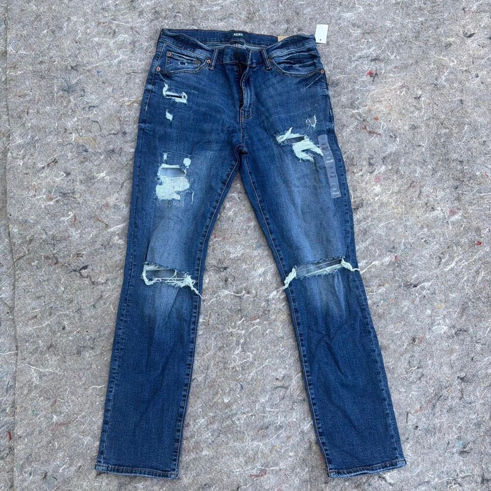 Hollister-co Men's Blue and Navy Jeans
